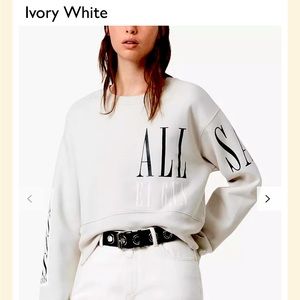 NWOT All Saints Separo Eva cropped sweatshirt.